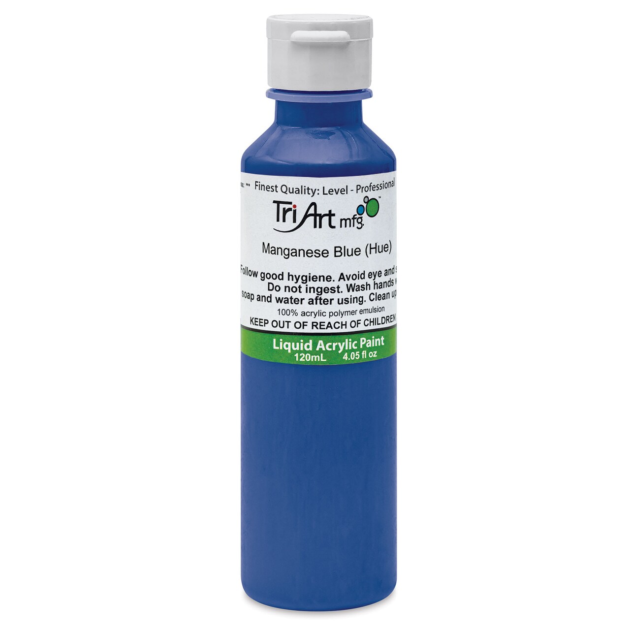 Tri-Art Liquid Artist Acrylics - Manganese Blue Hue, 120 ml bottle